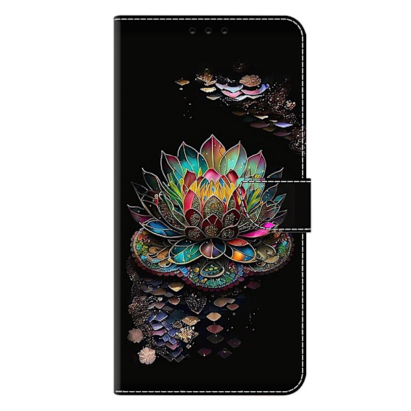 Motorola Moto G55 5G Fodral Läder Lotus Blomma