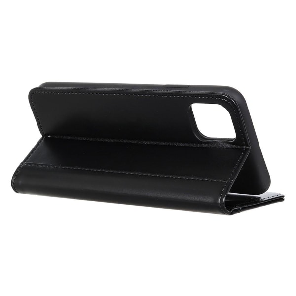 iPhone 12 Mini - Flip Fodral Split Läder - Svart Black Svart