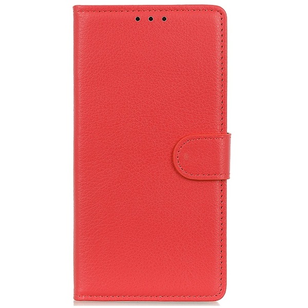 Samsung Galaxy S23 FE Fodral Litchi Läder Röd