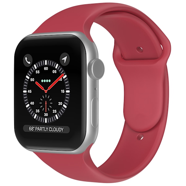 Apple Watch 38/40/41 mm Silikon Armband (S/M) Crimson