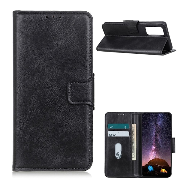 OnePlus 9 Pro - Läder Plånboksfodral - Svart Black Svart
