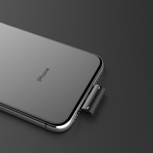 Baseus USB Adapter 2x Lightning Port - Svart Svart