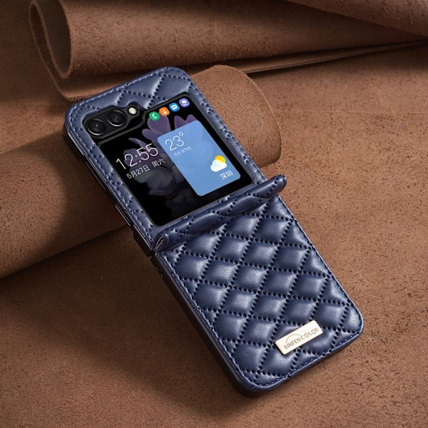 Galaxy Z Flip 6 Skal Diamond Textur Blå