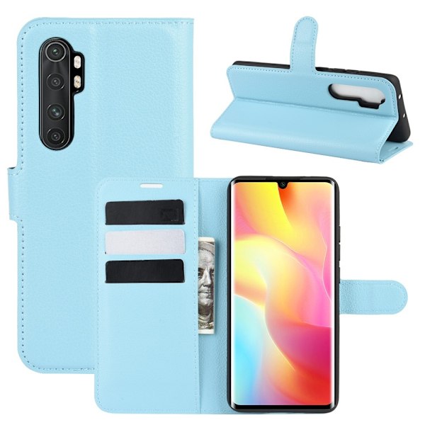 Xiaomi Mi Note 10 Lite - Litchi Plånboksfodral - Ljus Blå LightBlue Ljus Blå
