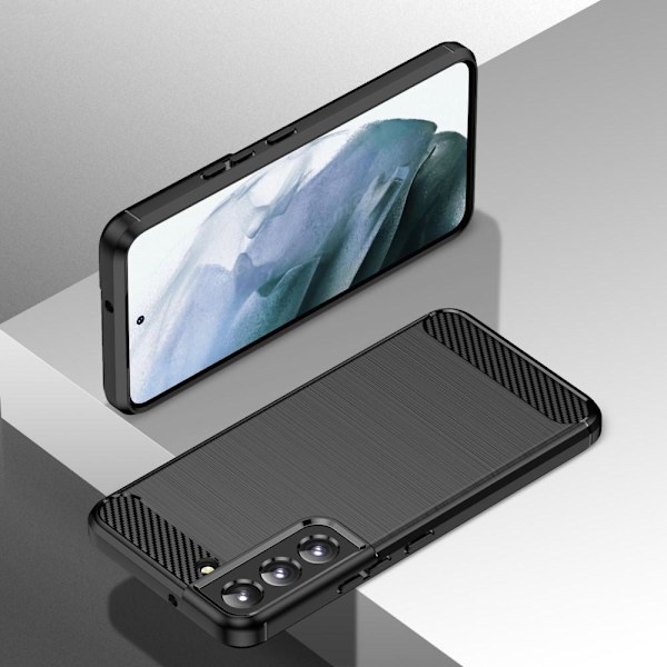 Samsung Galaxy S22 Plus Skal Borstad Stål Textur Svart