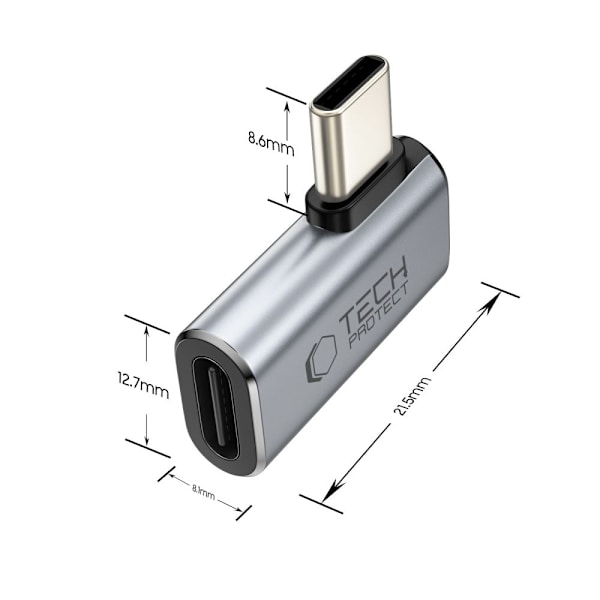 Tech-Protect USB-C - USB-C Adapter UltraBoost Grå