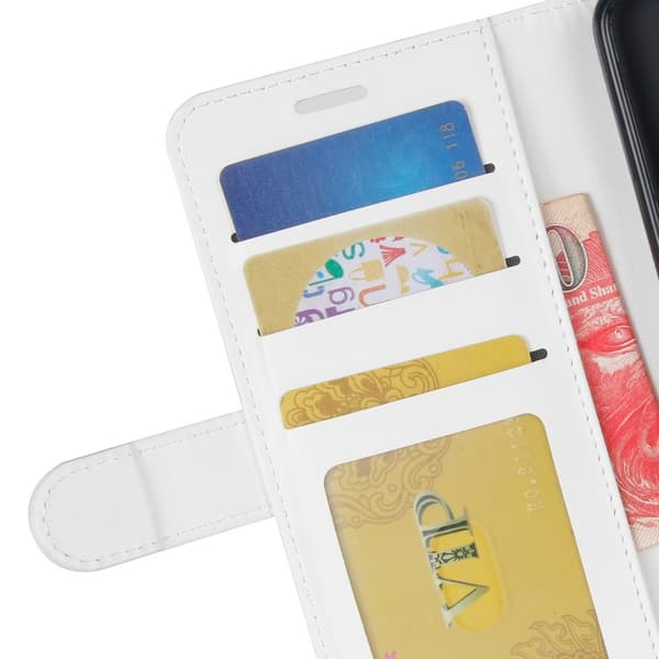 Motorola Moto E6s (2020) - Crazy Horse Plånboksfodral - Vit White Vit