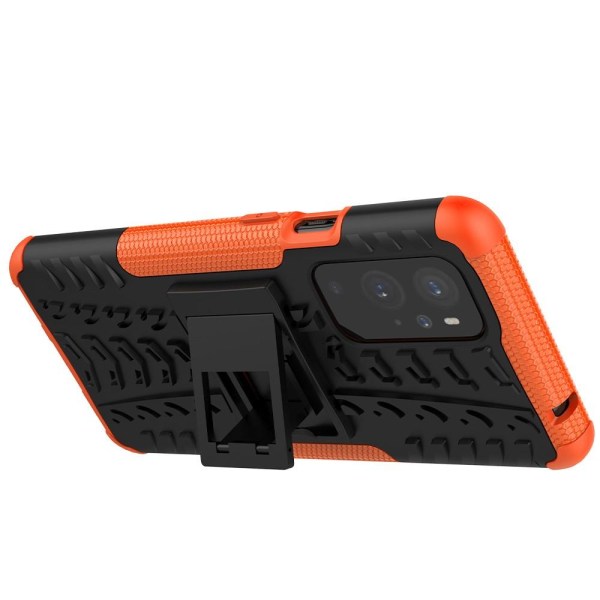 OnePlus 9 Pro - Ultimata Stöttåliga Skalet med Stöd - Orange Orange Orange