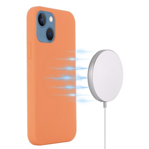 iPhone 13 Mini - MagSafe Liquid Silikon Skal - Orange