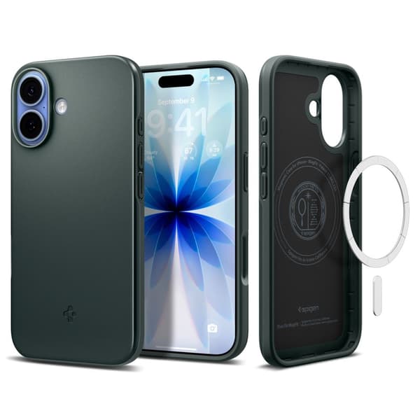 Spigen iPhone 17 Skal MagSafe Thin Fit Abyss Green