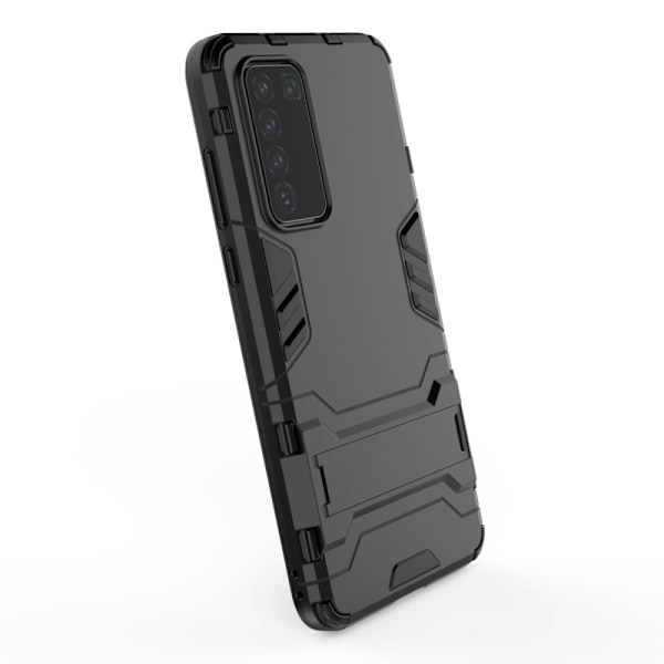 Huawei P40 - Hybrid Skal med Kickstand - Svart Black Svart