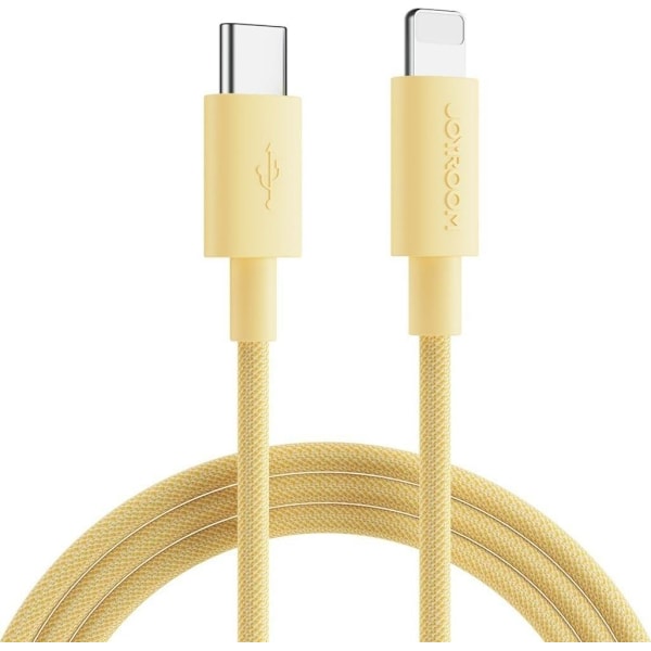 Joyroom 2m 20W USB-C - Lightning Nylonkabel Gul