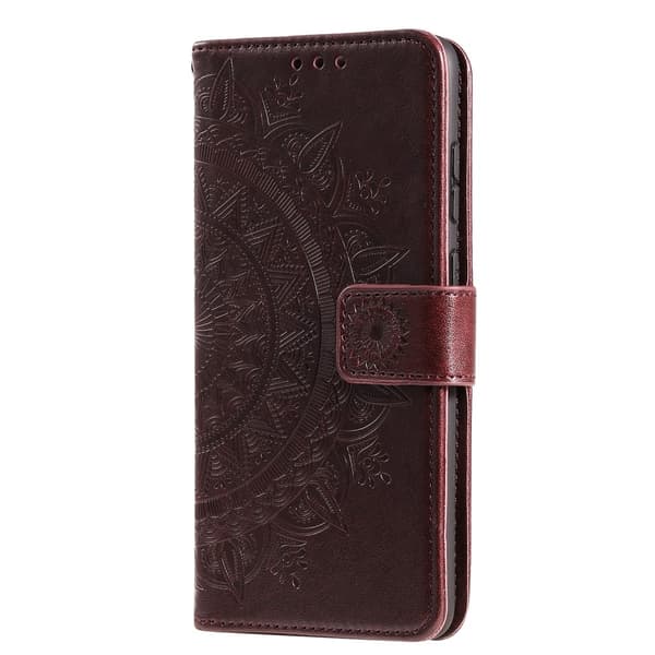 Huawei Y5p - Mandala Plånboksfodral - Mörk Brun DarkBrown Mörk Brun