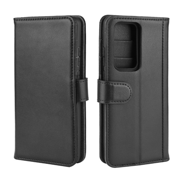 Huawei P40 - Split Läder Plånboksfodral - Svart Black Svart