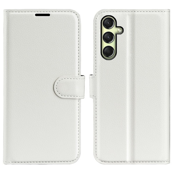 Samsung Galaxy A16 Fodral Litchi Läder Vit