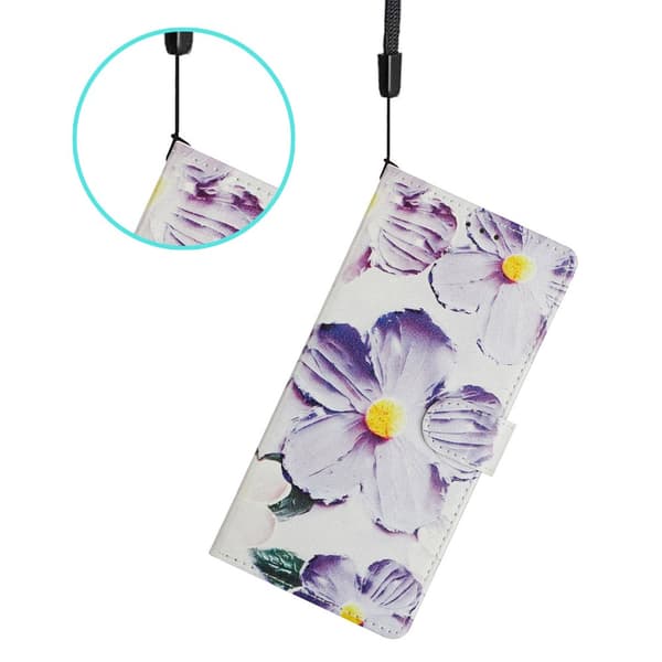 Honor Magic7 Lite Fodral Med Tryck Lila Blommor