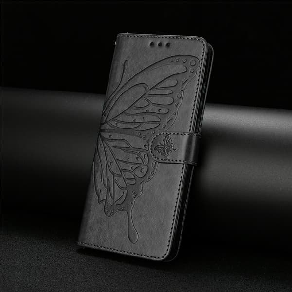 iPhone 18 Pro/17 Pro Fodral Med Fjäril Tryck Svart
