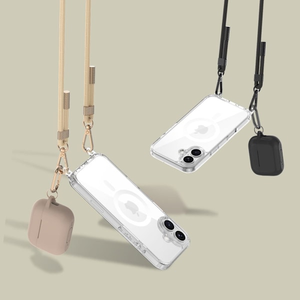 Tech-Protect iPhone 16e Skal MagSafe FlexAir Chain Svart/Taupe