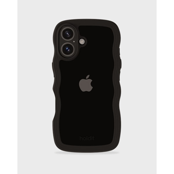 holdit iPhone 16 Skal Wavy Svart/Transparent