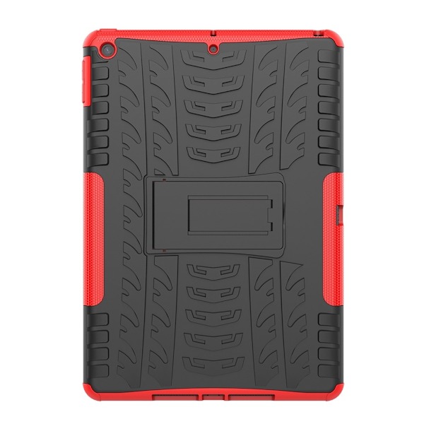 iPad 10.2 2019/2020/2021 Skal Rugged Kickstand Armor Röd Red Röd