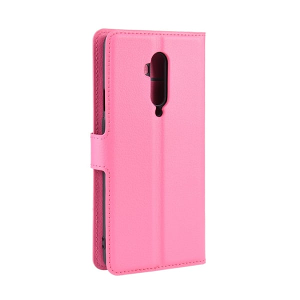 OnePlus 7T Pro - Litchi Plånboksfodral - Rosa Pink Rosa