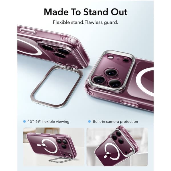 ESR iPhone 18 Pro Max / 17 Pro Max Skal MagSafe Hybrid Kickstand