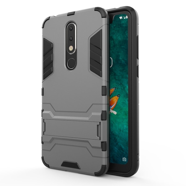 Nokia 5.1 Plus - Armour Skal - Grå Grey Grå