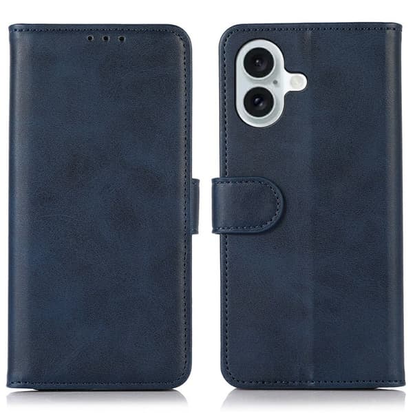 iPhone 17 Fodral Läder Blå