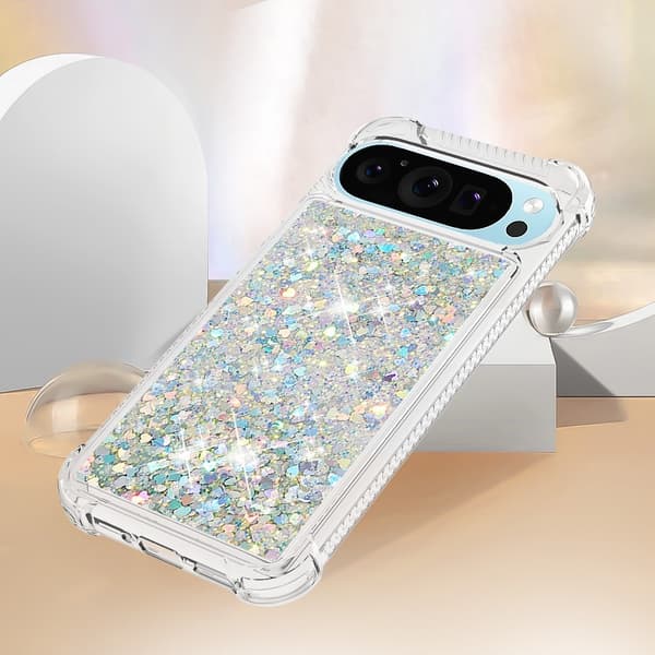Google Pixel 10 / 10 Pro Skal Glitter Quicksand Silver