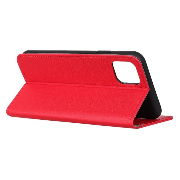 iPhone 12 Pro Max - Läder Fodral - Röd Red Röd