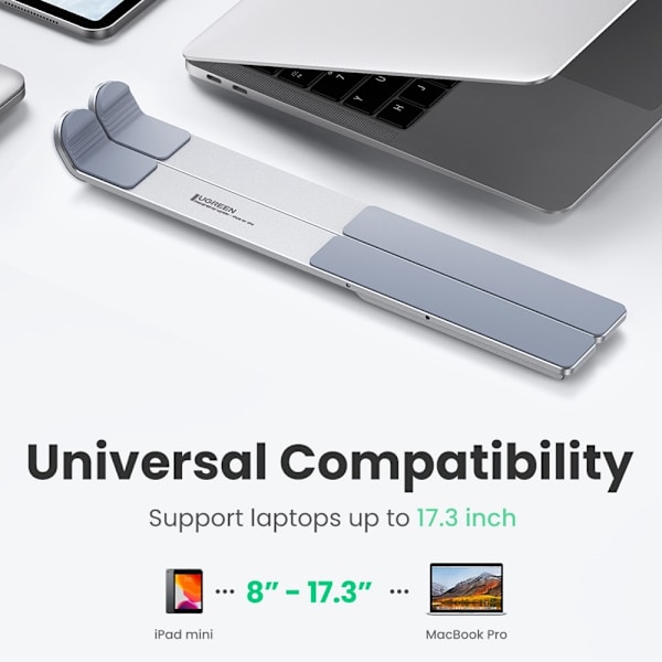 UGREEN Justerbart Datorställ I Aluminium Silver