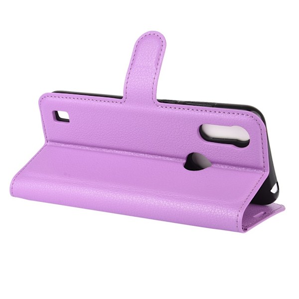 Motorola Moto E6s (2020) - Litchi Plånboksfodral - Lila Purple Lila