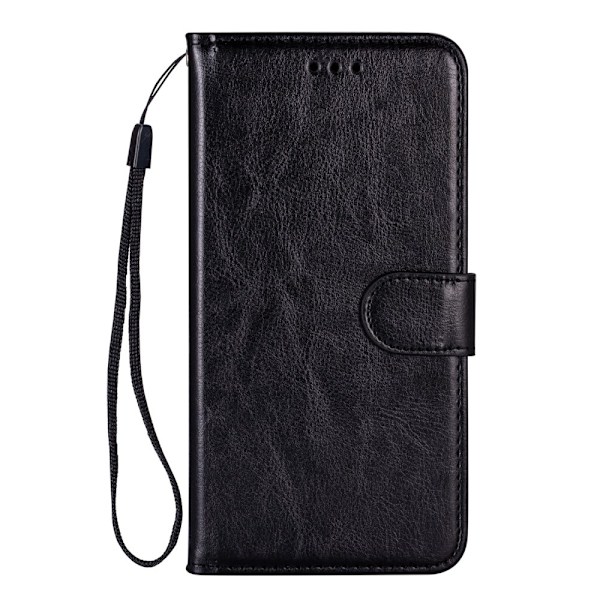 iPhone 13 Pro Max Fodral Crazy Horse Läder Svart Svart
