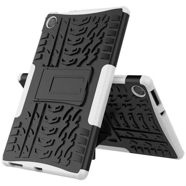 Lenovo Tab M10 HD (2nd Gen) - Rugged Kickstand Armor Skal - Vit White Vit