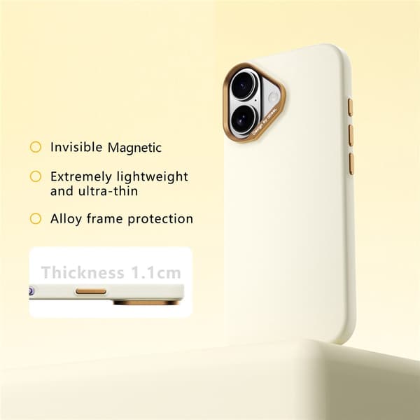 ABEEL iPhone 17 / 18 Skal MagSafe Silikon PC Gul