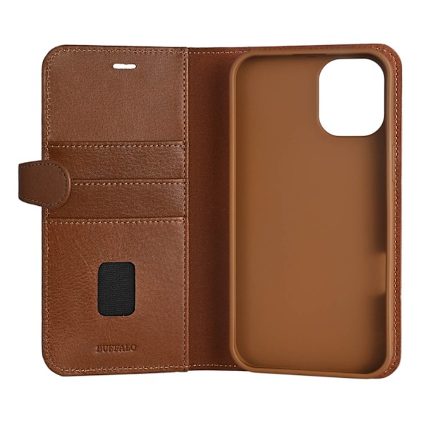 Buffalo iPhone 16 Plus Fodral MagSafe 2in1 Äkta Läder Brun