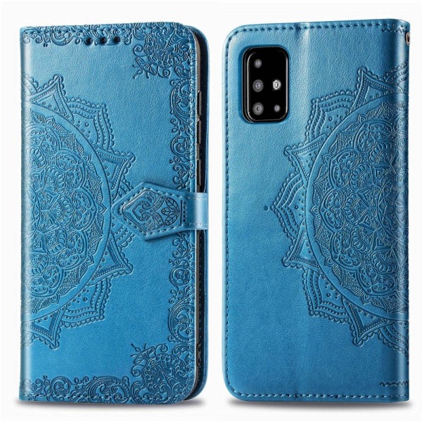 Samsung Galaxy A51 - Mandala Plånboksfodral - Blå Blue Blå