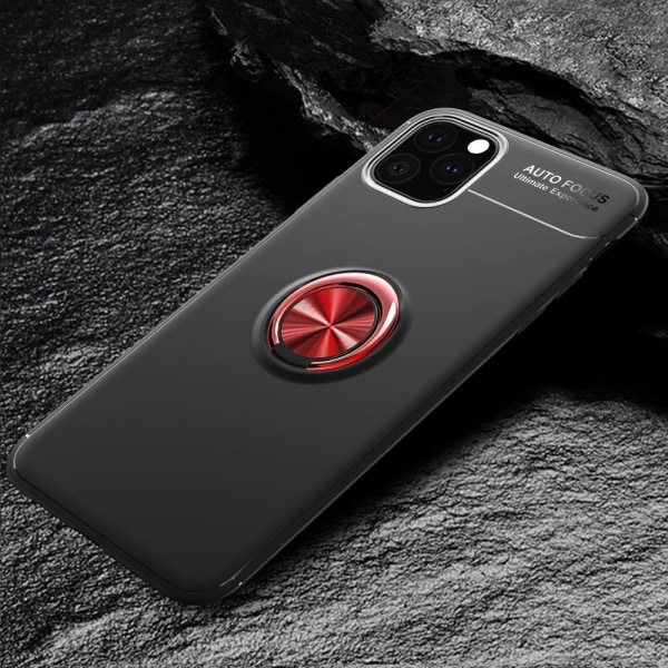 iPhone 11 - Ring Skal - Funkar med magnethållare - Svart/Röd Svart/Röd Svart/Röd