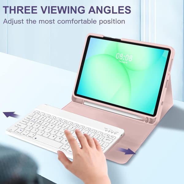 Tech-Protect Galaxy Tab A11/A9 Fodral SC Tangentbord Rosa