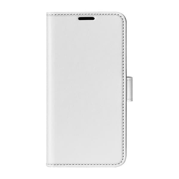 iPhone 17e / 16e Fodral Crazy Horse Läder Vit