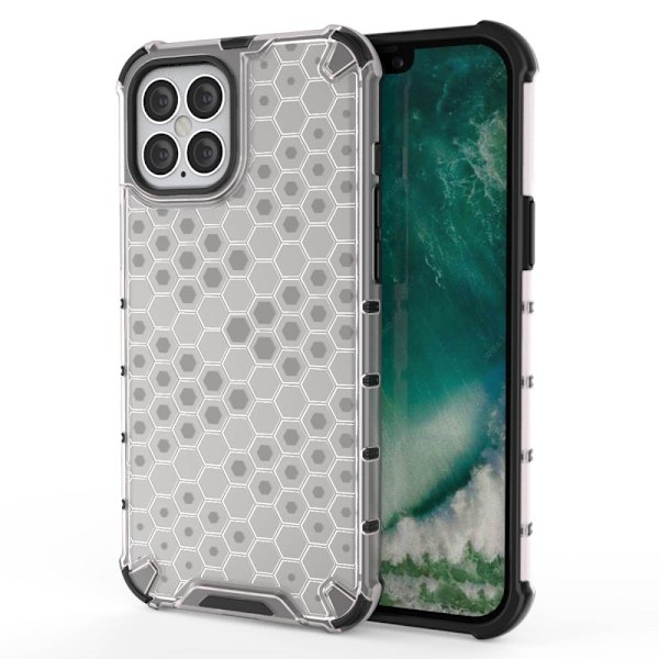 iPhone 12 Pro Max - Armor Honeycomb Textur - Vit White Vit