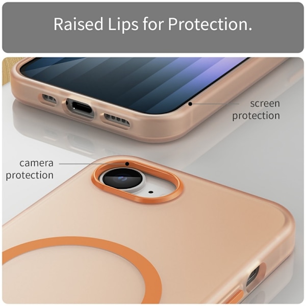 iPhone 16e Skal MagSafe Slim Matt Orange