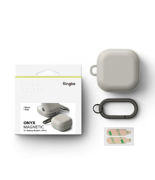 Ringke Galaxy Buds 4 / 4 Pro Skal MagSafe Onyx Warm Grey