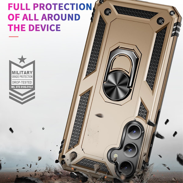Samsung Galaxy S23 FE Skal Ring Hybrid Armor Guld
