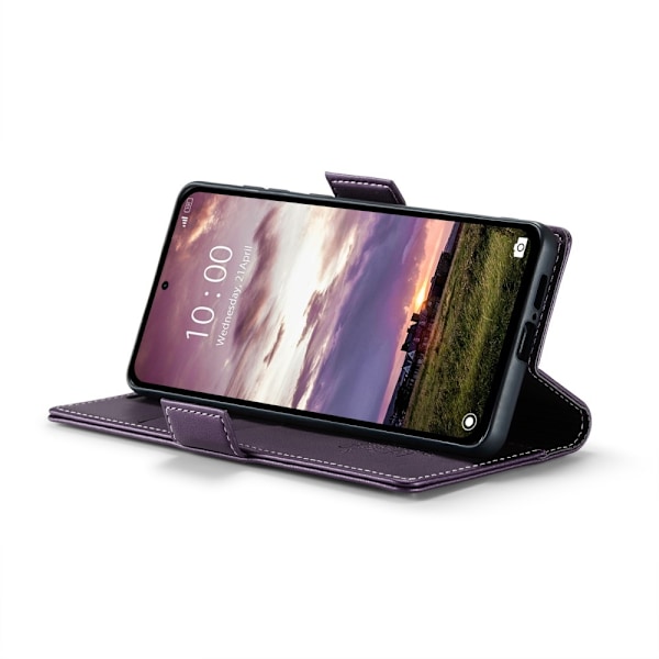 CASEME Xiaomi Redmi Note 14 5G Fodral RFID Läder Lila
