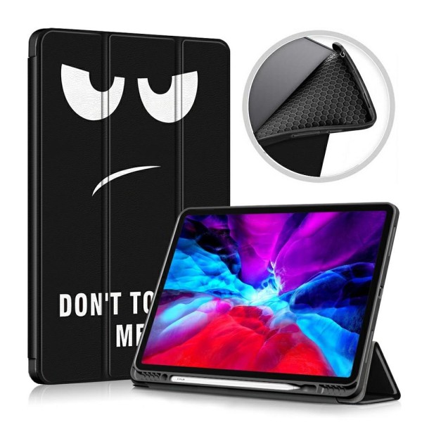 iPad Pro 12.9 (2020/2021) - Tri-Fold Fodral Med Pennhållare - Do Dont Touch Me