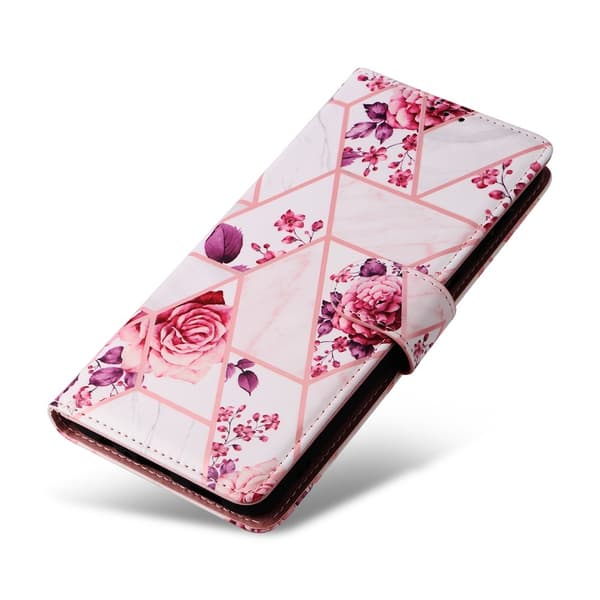Samsung Galaxy A18/A17/A26 Fodral Läder Marmor Rosa