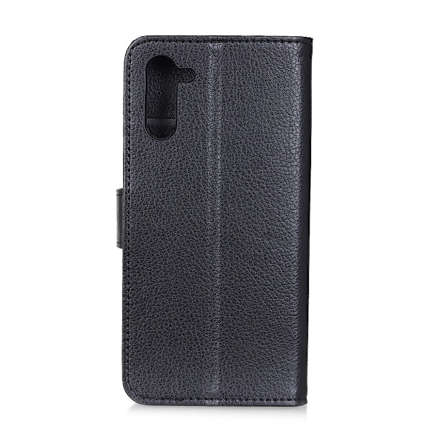 OnePlus Nord - Litchi Plånboksfodral - Svart Black Svart
