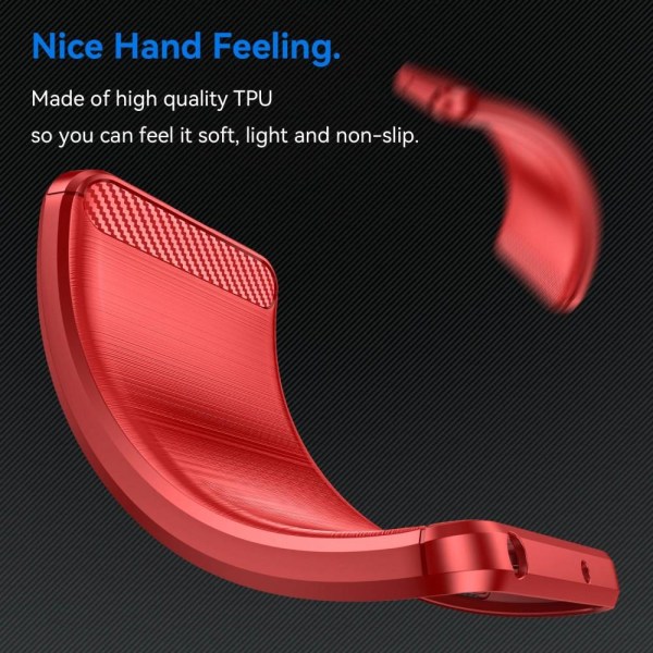 Xiaomi Redmi Note 12 Pro 5G Skal Borstad Stål Textur Röd