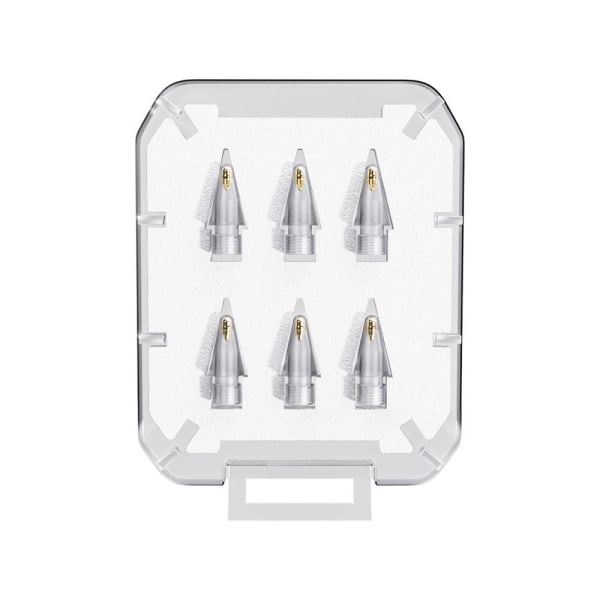 ESSAGER 6-PACK Ersättning Pennspets Apple Pen 1/2 Transparent